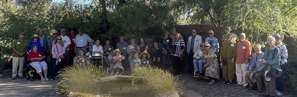 The whole group in the Desert Garden