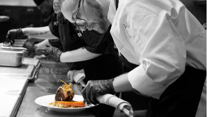 Photo of chef preparing dinner