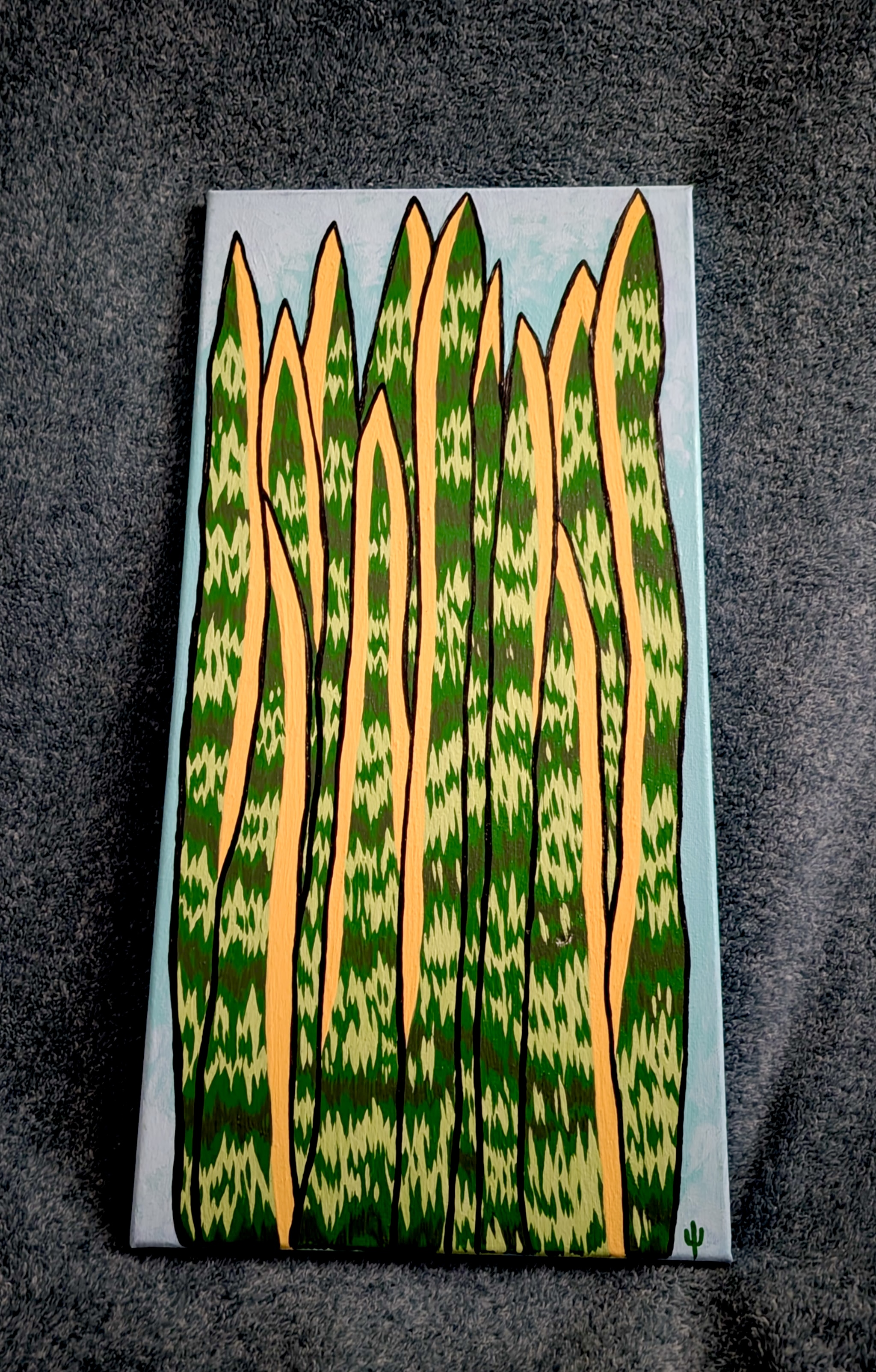 PAinting of agave leaves