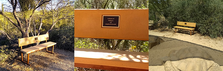 Three Memorial Benches on grounds