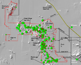 Distribution map of Ironwood trees